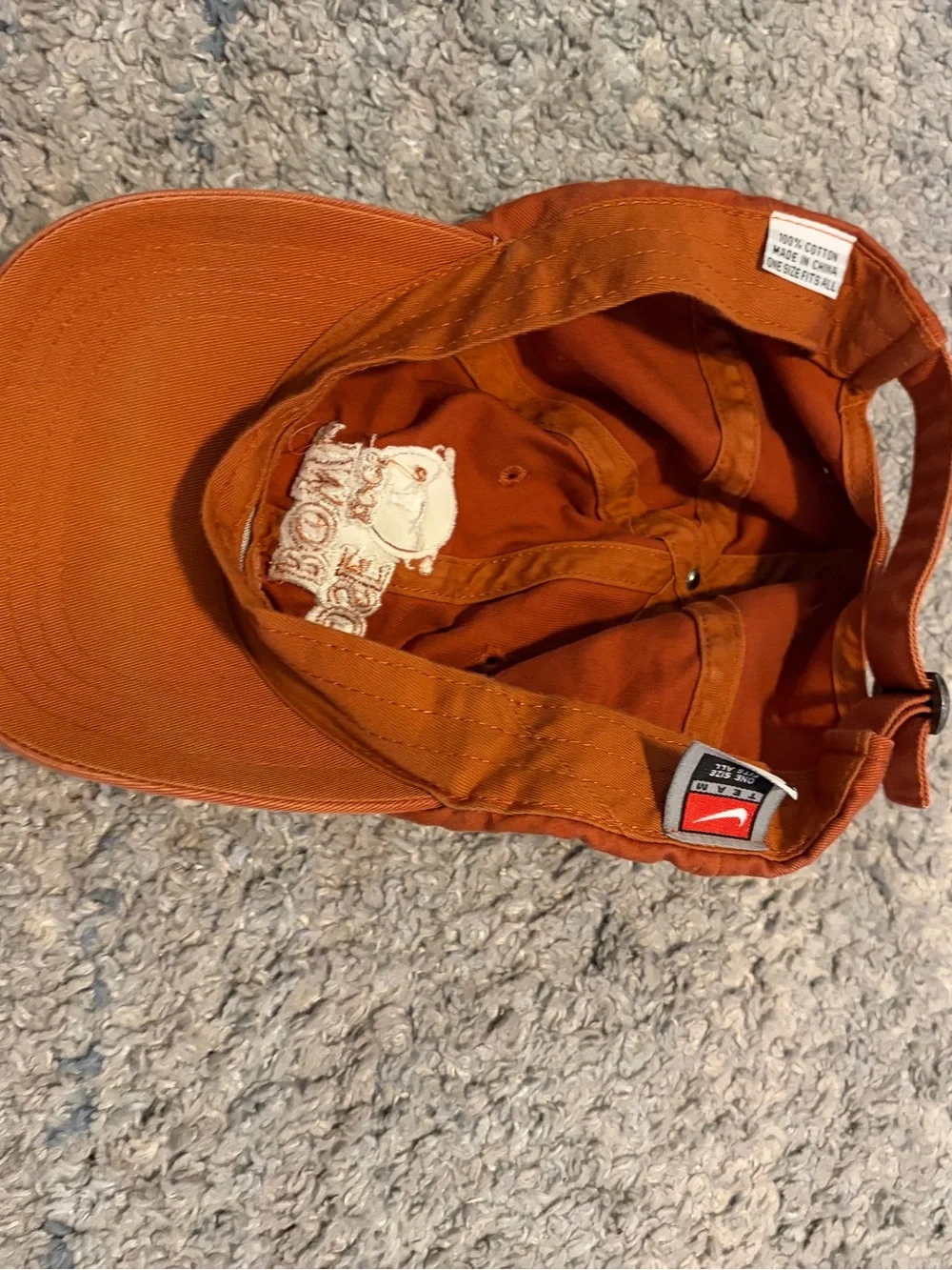 Vintage Nike Texas Longhorns Rose Bowl 2005 Hat Strapback Burnt Orange Cap OSFM